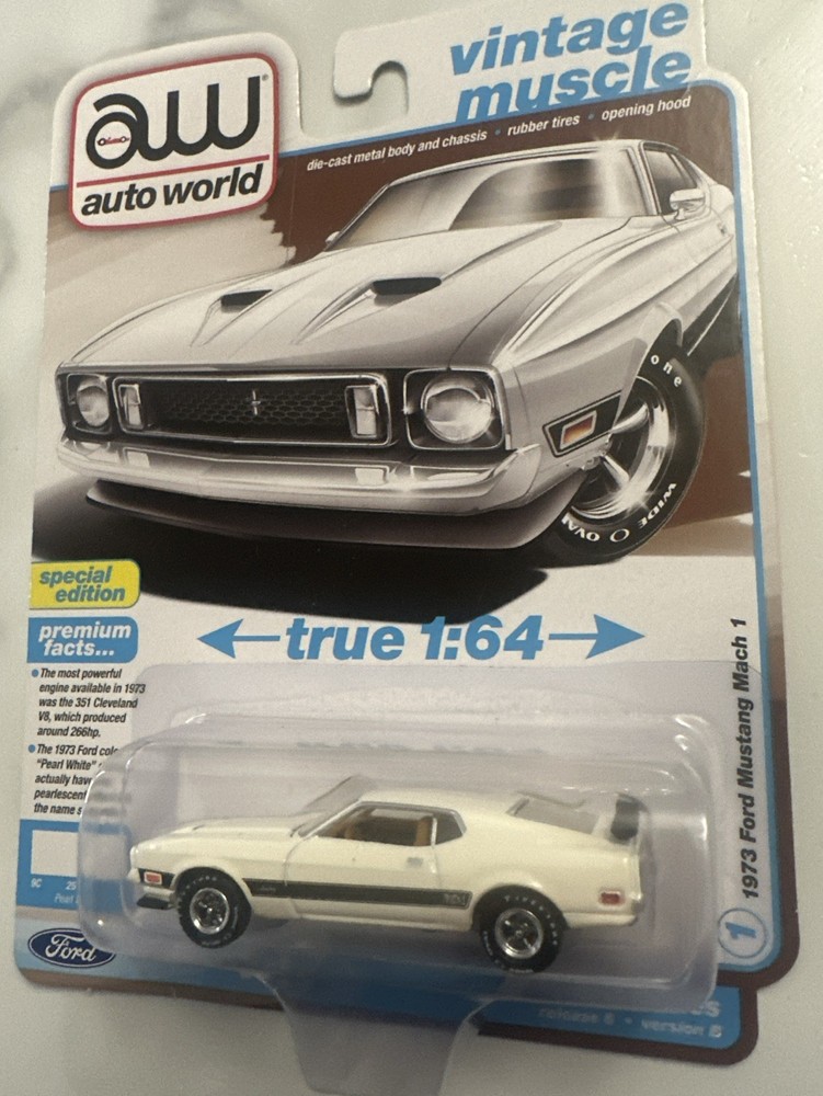 2024 AUTO WORLD 1:64 Vintage Muscle PREMIUM SERIES  1973 FORD MUSTANG MACH 1