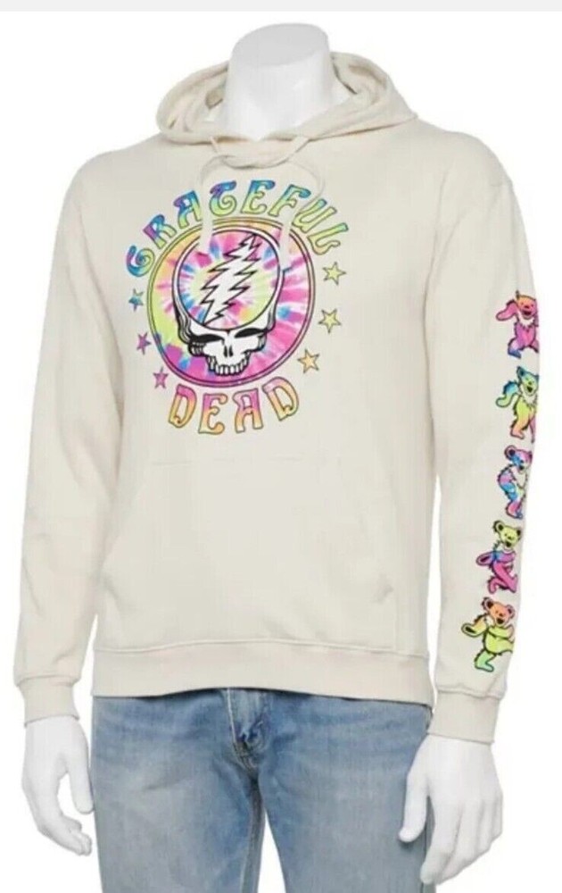 Grateful Dead Tie-Dye Hoodie Rock Music Pullover Men's Small