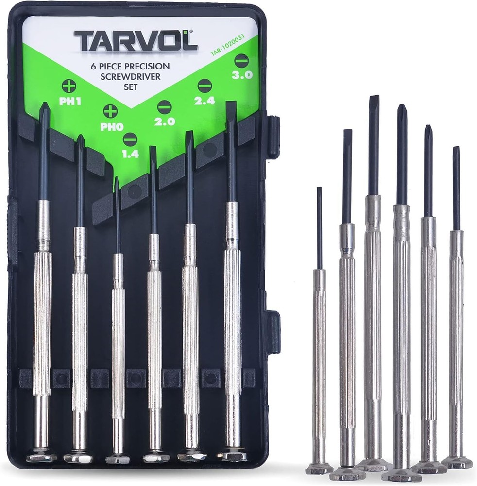 6-Piece Screwdriver Set with Case - Flathead & Philips in Multiple Sizes