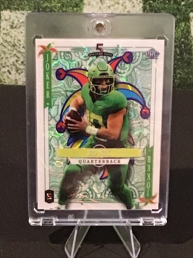 2023 Wild Card 5 Card Draw Stacked Deck Bo Nix PRC Green Joker 1/1