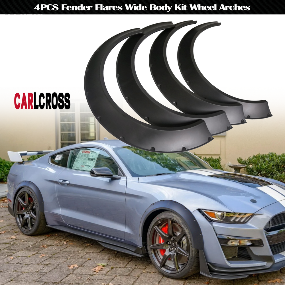 For Ford Mustang 4PCS Fender Flares Wide Body Kit Wheel Arches