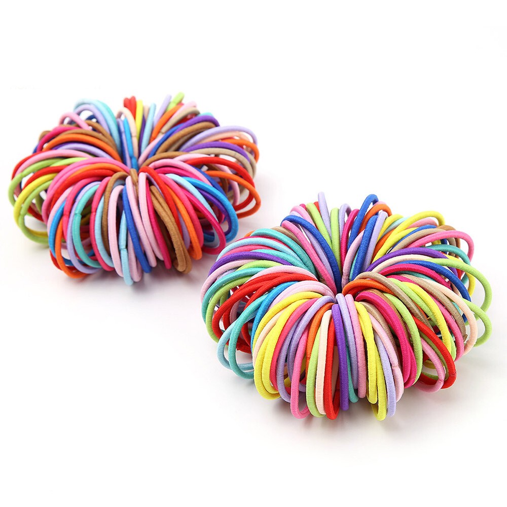 10X Adorable Elastic Hair Ties for Girls Ponytail Holders
