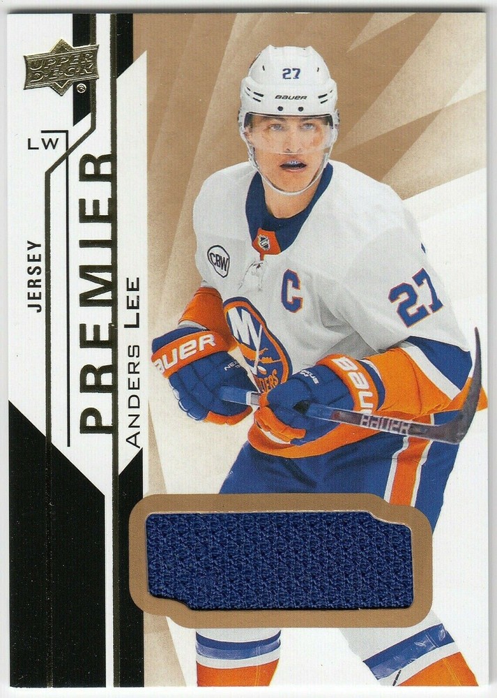 2018-19 Upper Deck Premier Anders Lee #30 New York Islanders Game-Worn Jersey Card UD