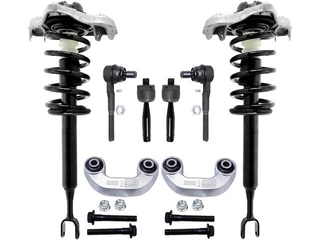Detroit Axle 26769SHQB A4 Coil Spring Sway Bar Link & Tie Rod Kit