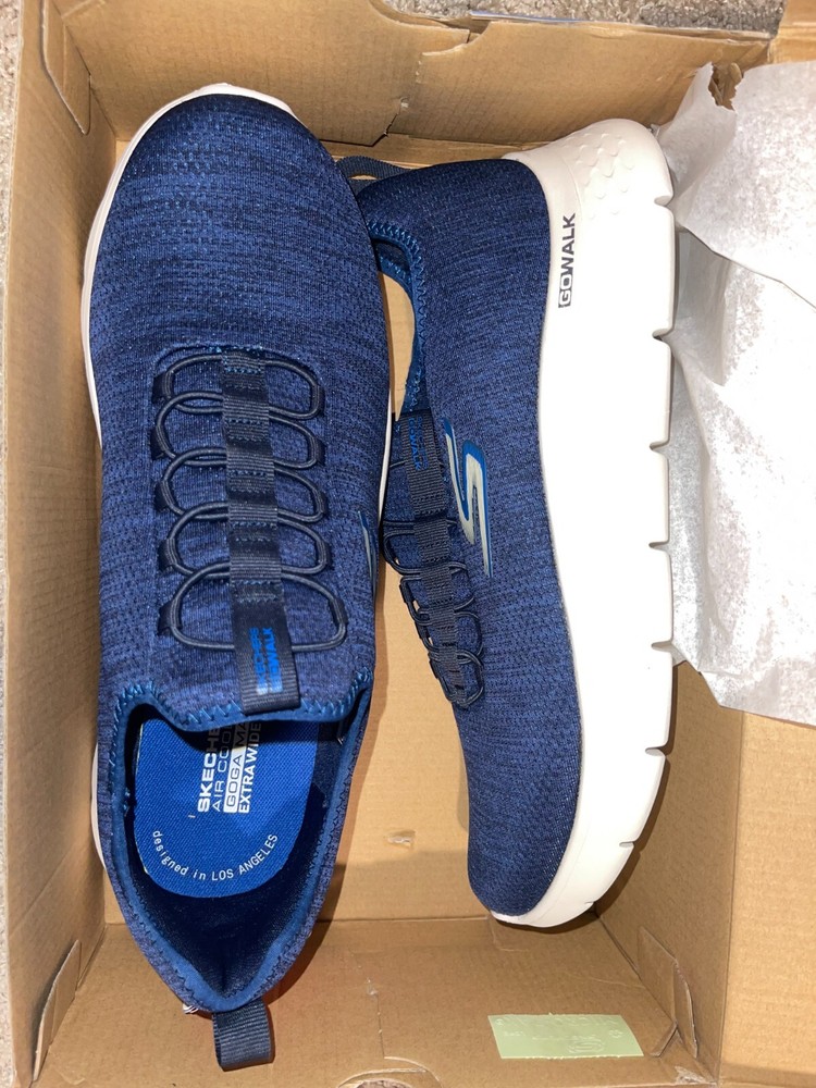 Skechers Go Walk Flex Ultra Slip-On Walking Shoes for Men Size 11 Navy Blue Comfort Sneakers