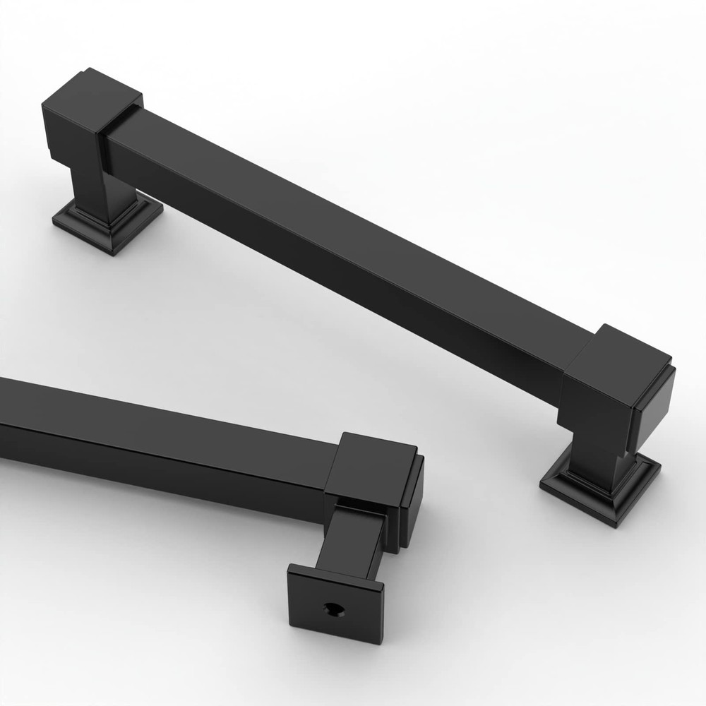 10 Pack 5 Inch(128mm) Matte Black Cabinet Pulls Cabinet Handles Cupboard Hand...