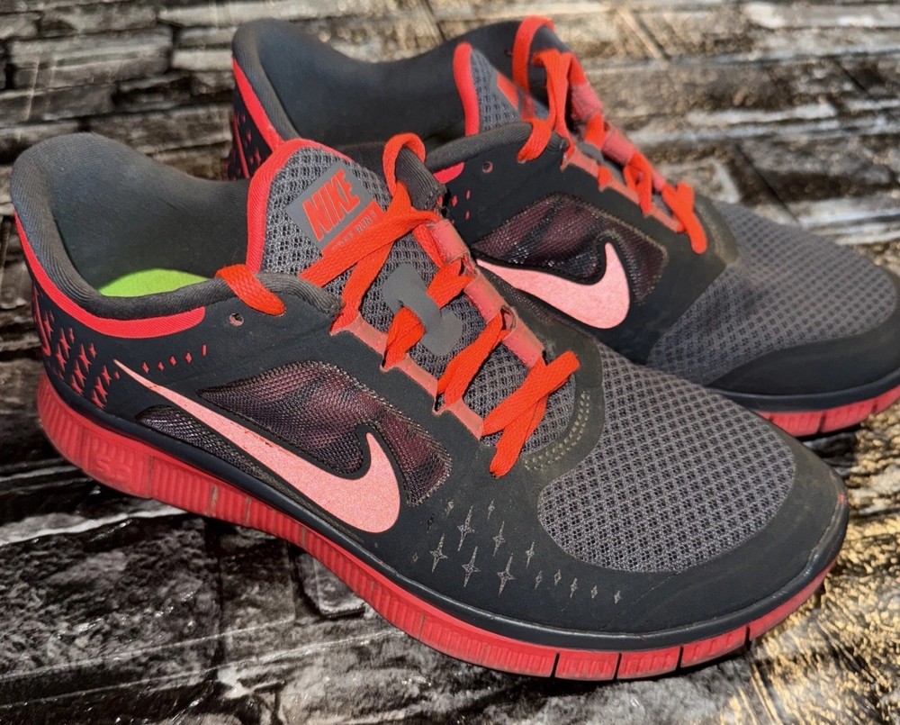 Nike Womens Free 5.0 Plus 510643-060 Gray/Pink Running Shoes Sneakers Size 6