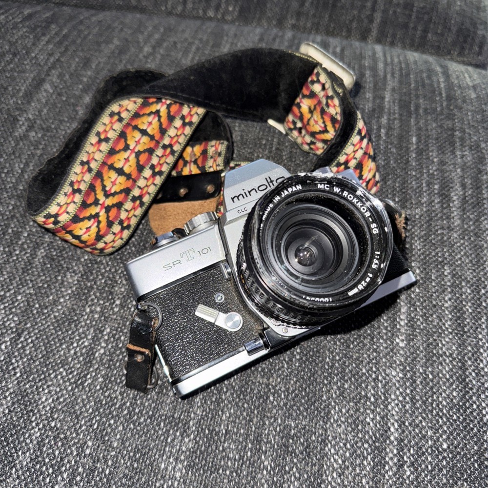 Minolta SRT 101 Silver 35mm SLR Film Camera Body Untested FOR PARTS