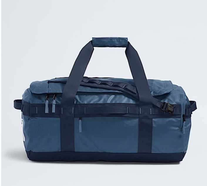 The North Face Base Camp Voyager 62L Duffel Backpack for Men in Midnight Petrol