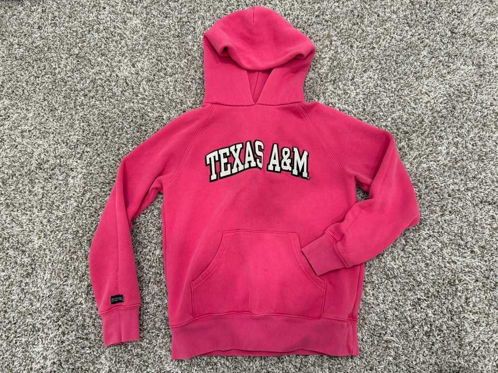 Texas A&M Aggies Small Pink Hoodie Pullover Sweatshirt Fleece Jansport