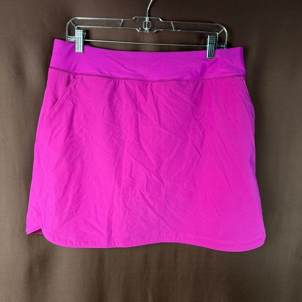 Lands End Women's 14-16 LONG Violet Rose Board Swim Skirt Skort Bottoms Pockets