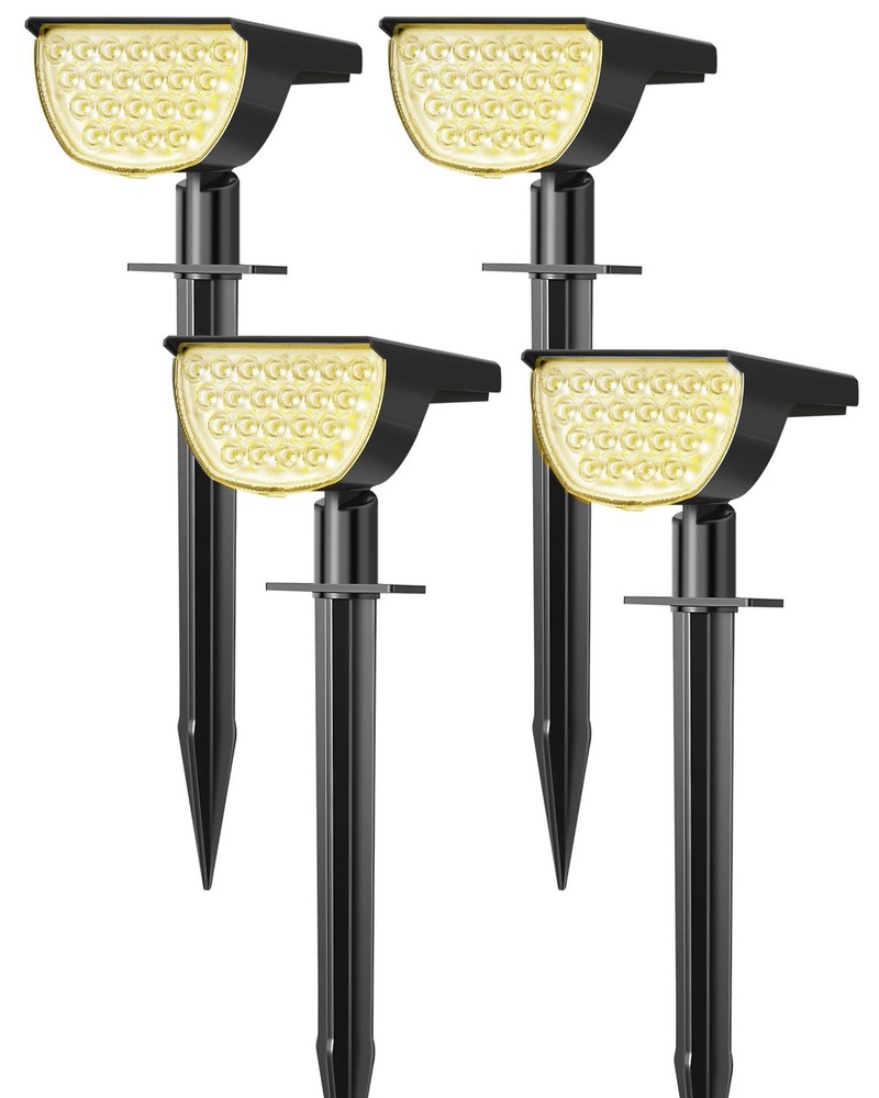 76 LED Solar Lights Outdoor Waterproof IP65 with 3 Modes Solar Spot Lights GKGG