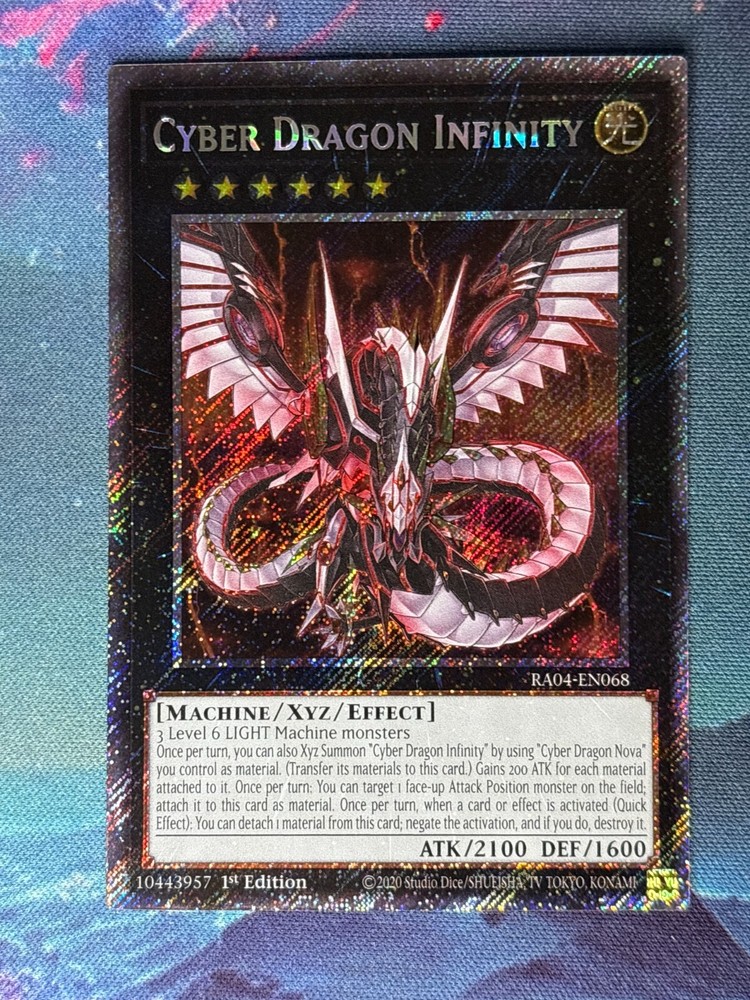 YuGiOh Cyber Dragon Infinity NM Platinum Secret Rare RA04-EN068