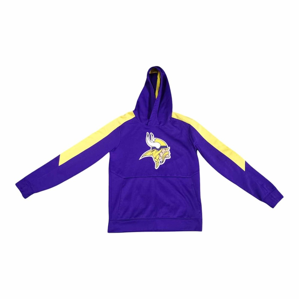 Purple Vikings Hoodie with Yellow Stripes for Adults - NFL Team Pullover
