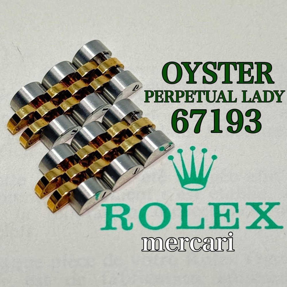 ROLEX 6 Link Oyster Perpetual LADY 67193 Wrist Watch Parts K18SS used from Japan