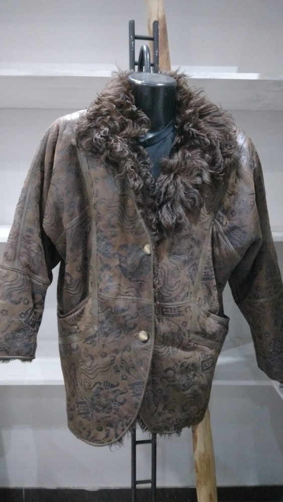 Pre-owned Woman Brown Sheepskin Size 46 MGS339PI