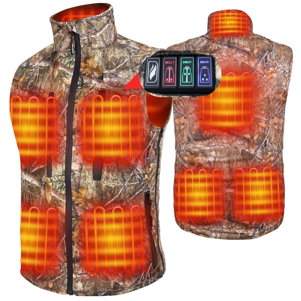 7.4V Adjustable Heated Hunting Vest with Battery for Electric Warmth