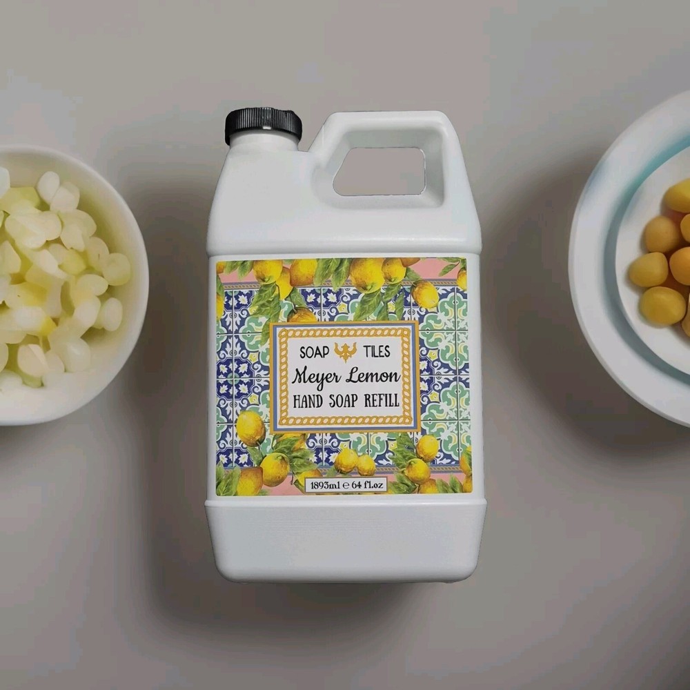 Meyer Lemon Hand Soap Tiles Refill 64 Fl Oz Home And Body Co.