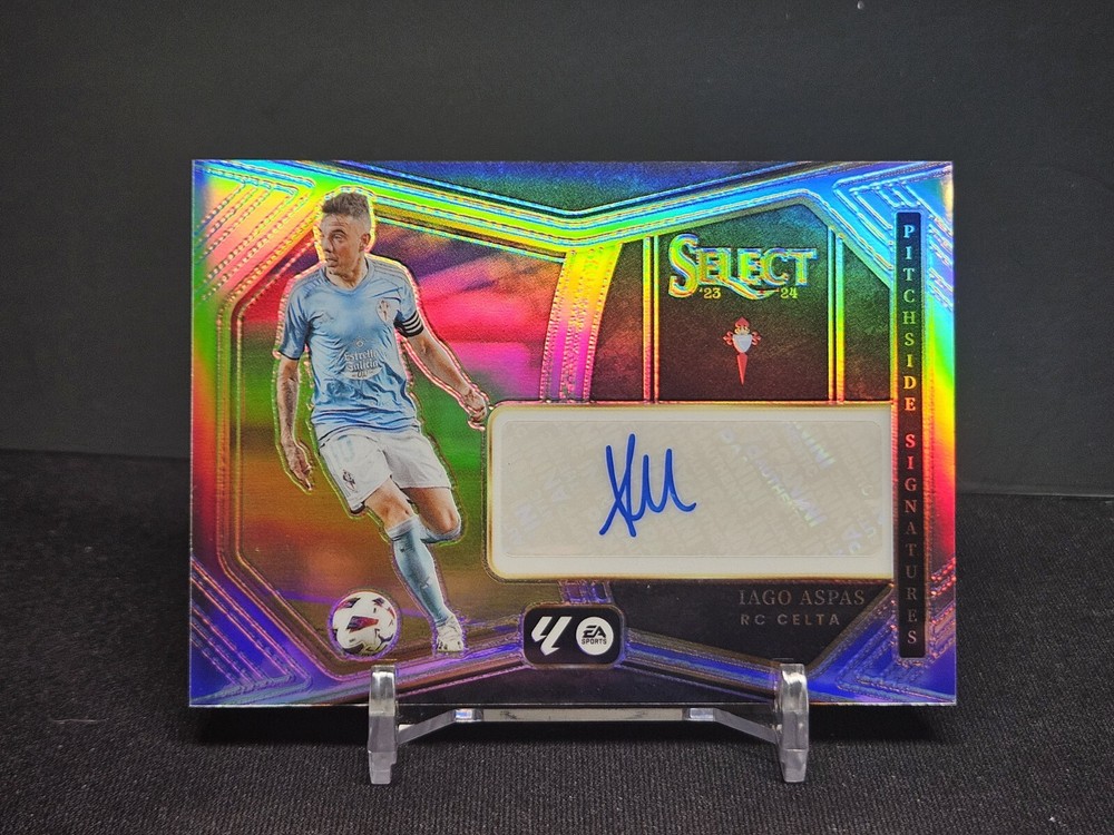 2023-24 Select La Liga Iago Aspas Pitchside Signatures Autograph Silver (B)
