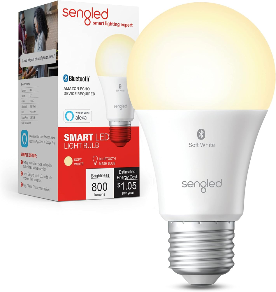 Alexa Smart Bulb S1 Auto-Pairs with Devices for Warm Ambient Lighting