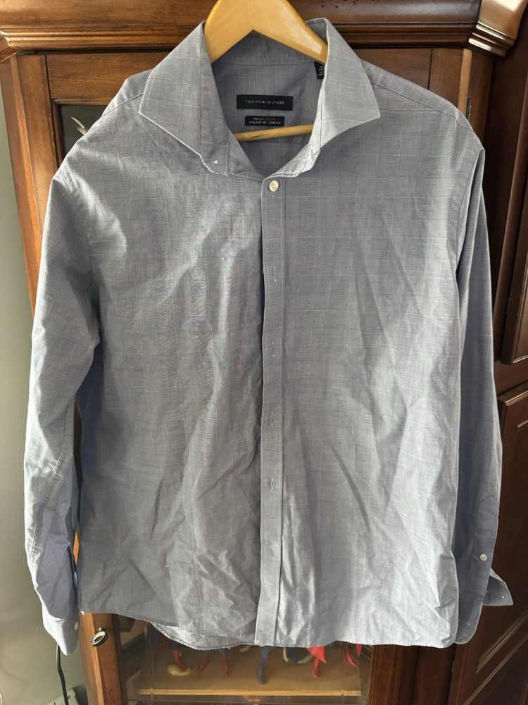 blue tommy hilfiger Dress Shirt 16.5 34/35