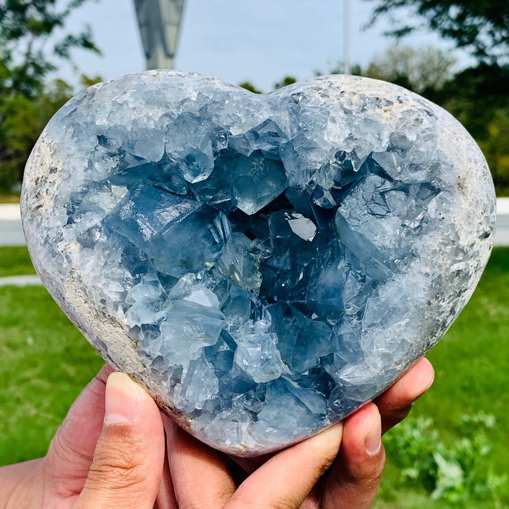9.15LB Natural blue crystal cave quartz crystal cave mineral specimen