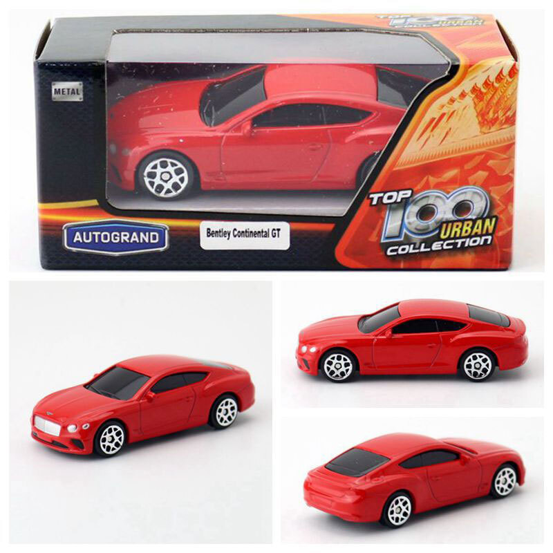 1:64 Bentley Continental GT 2019 Model Car Diecast Toy Cars Kids Collection Red