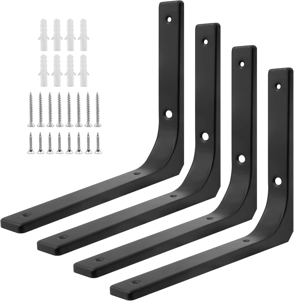 6-Pack Floating Shelf Brackets, 10x8