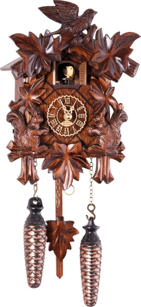 Quartz Cuckoo Clock 5 Leaves, Bird, with Music TU 370 QM