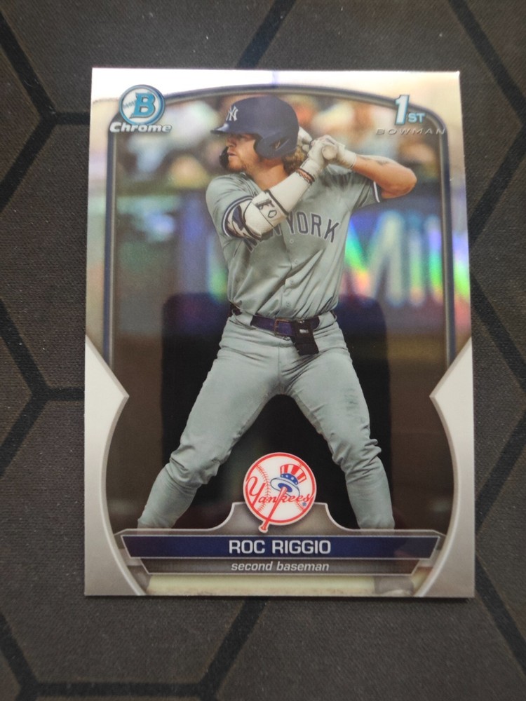 2023 Bowman Chrome Baseball Refractor Roc Riggio New York Yankees