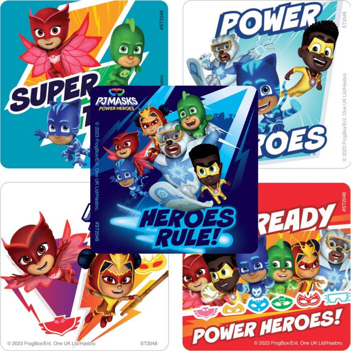 25 PJ Masks Power Heroes Stickers, 2.5