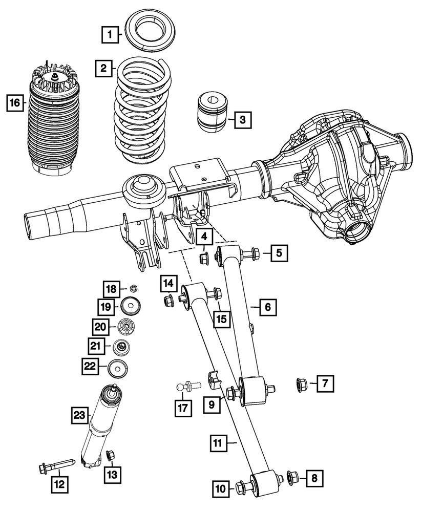 Genuine Mopar Suspension Shock Absorber 68262592ad