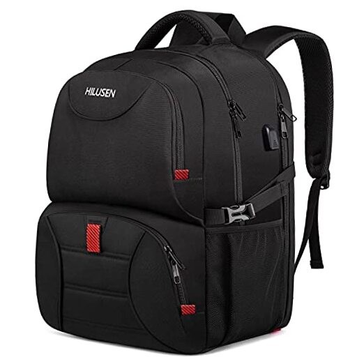 Extra Large 50L Backpack for Men with Insulated Cooler Lunch Box in Black