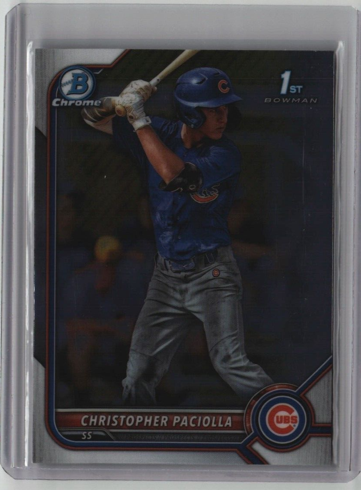 CHRISTOPHER PACIOLLA ROOKIE BOWMAN CHROME 1st BDC-163 22 CHICAGO CUBS FREE SHIP