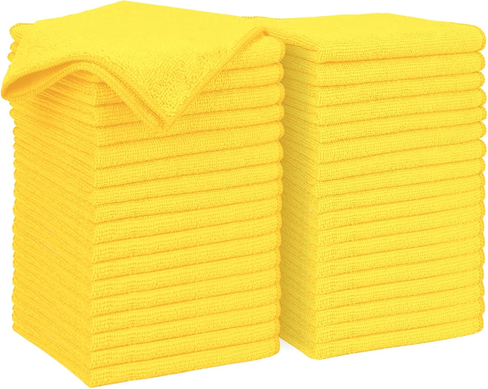 ZYROFIX Microfiber Cleaning Cloths (Value Pack of 36) Size 16 X 16 Inches, Highl
