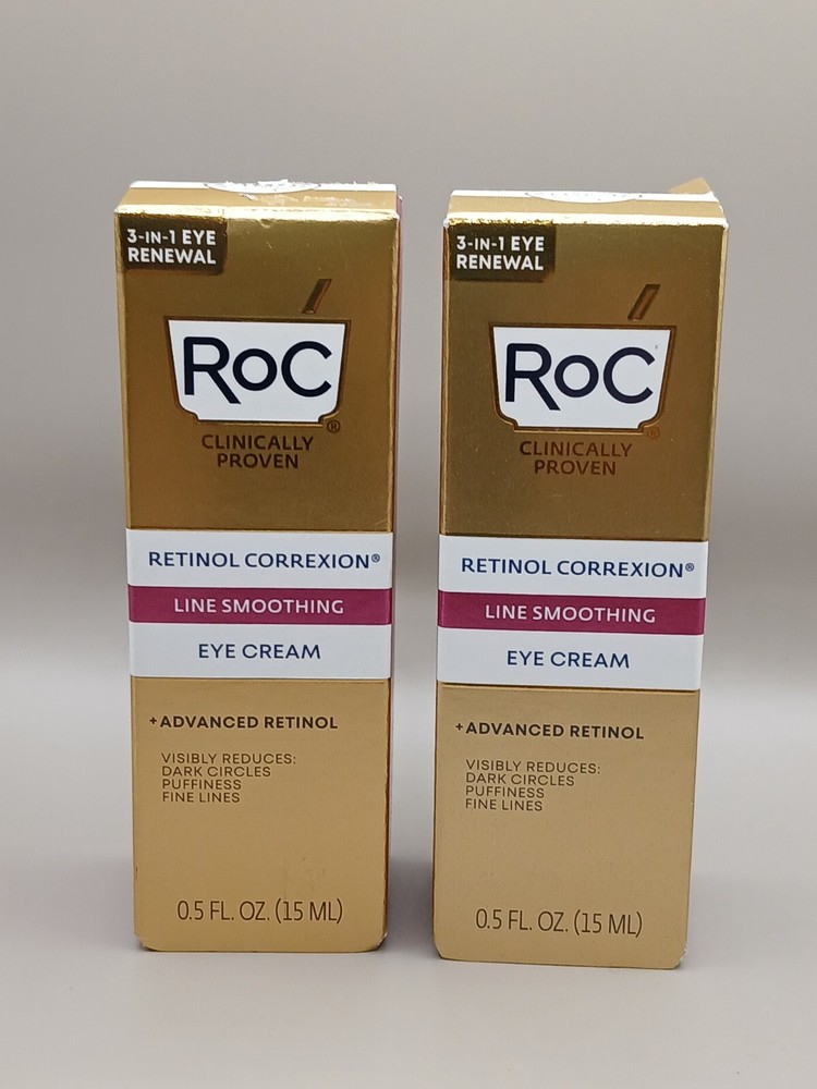 2x RoC Retinol Correxion Line Smoothing Anti-Aging 15ml Eye Cream(Pack of 2)
