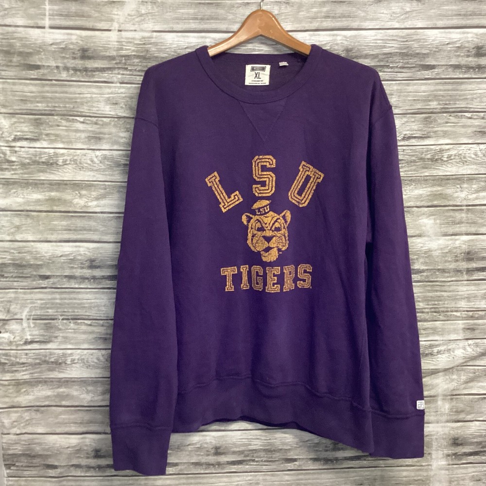 LSU Tigers Sweatshirt Mens XL Purple Tailgate Graphic Crewneck NCAA Football