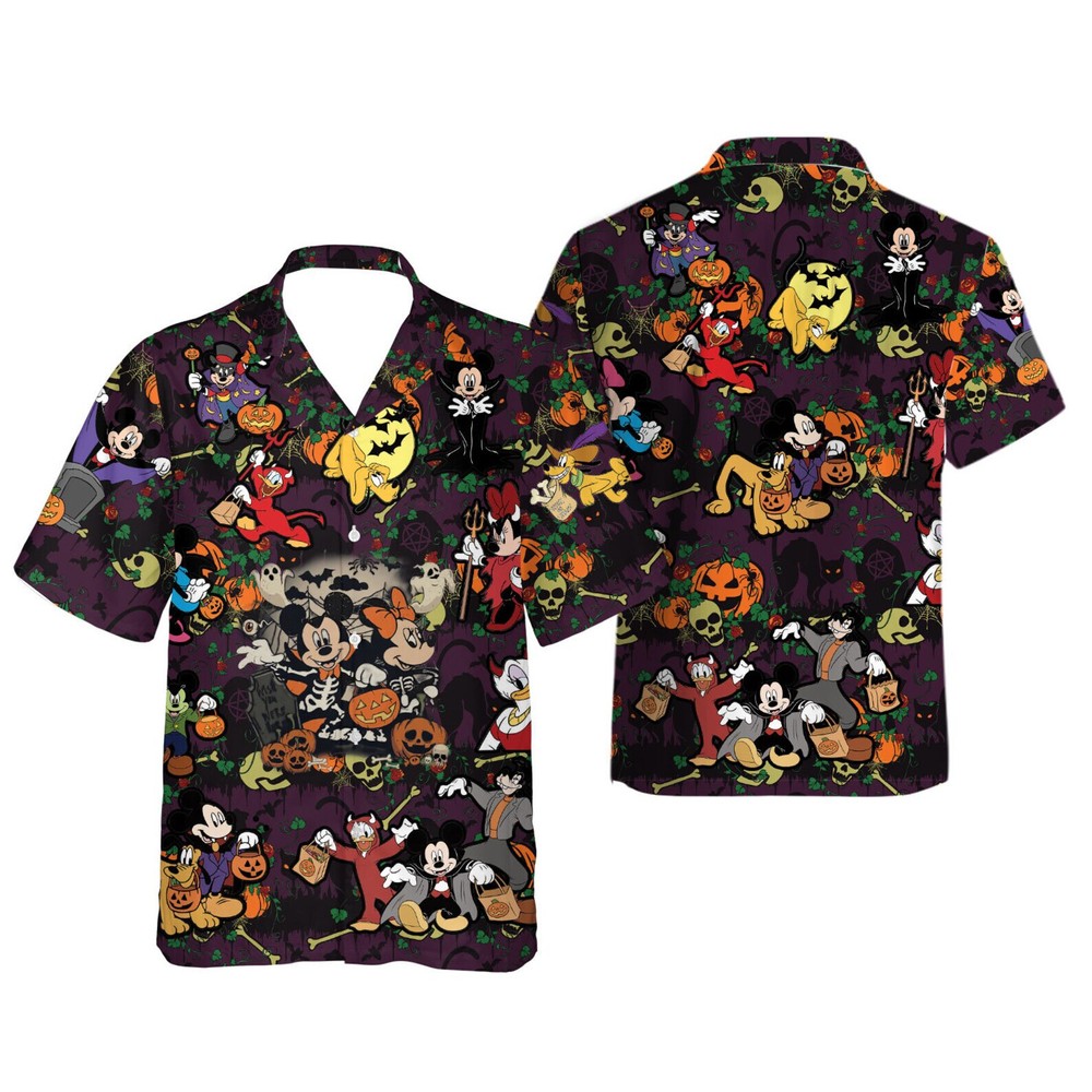 Mickey And Friends Happy Halloween Spooky Season 3D HAWAII SHIRT Best Price