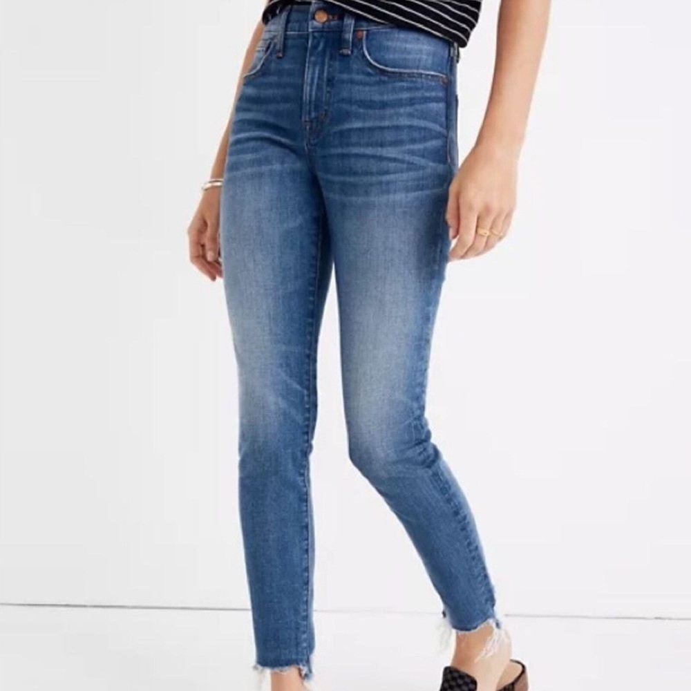 Madewell 9-Inch High-Rise Raw Hem Skinny Jeans Size 27