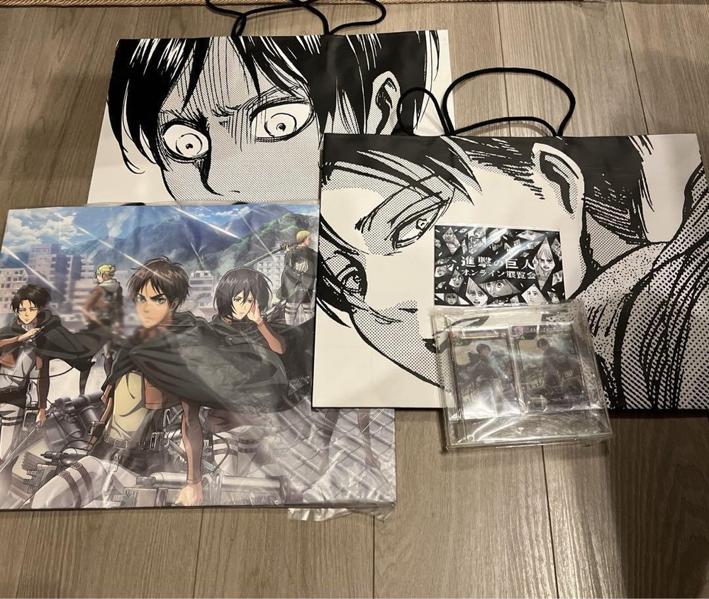 Attack On Titan Levi Eren Exhibition Hita Limited Paper Bag Erwin