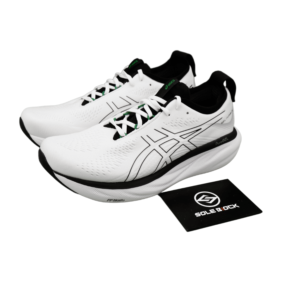 ASICS Gel Nimbus 25 White Black Green 1011B547-103
