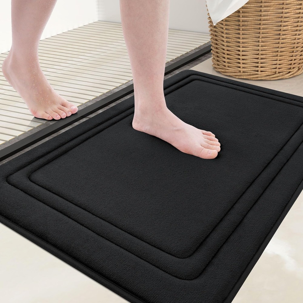 Ultra Soft Non-Slip Memory Foam Bath Mat Rug 30x20 Absorbent Bathroom