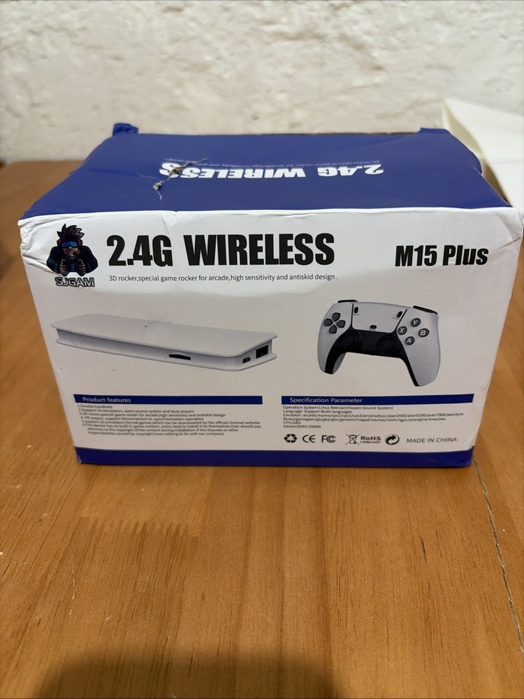 SJGAM M15 Plus 2.4G Wireless Retro Game Console Stick HD Output Dual Controller
