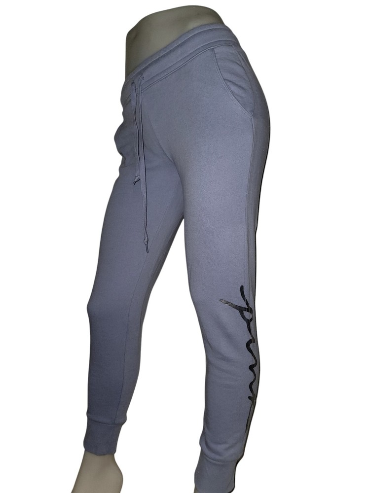 Victoria's Secret PINK Logo Lounge Skinny Jogger Sweatpants Pants Purple Sz (S)