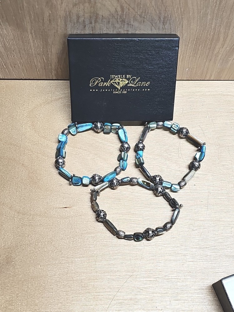 Jewels by Park Lane LOT 3 Stretch Band Bracelets Colorful Stone Jewelry Beads