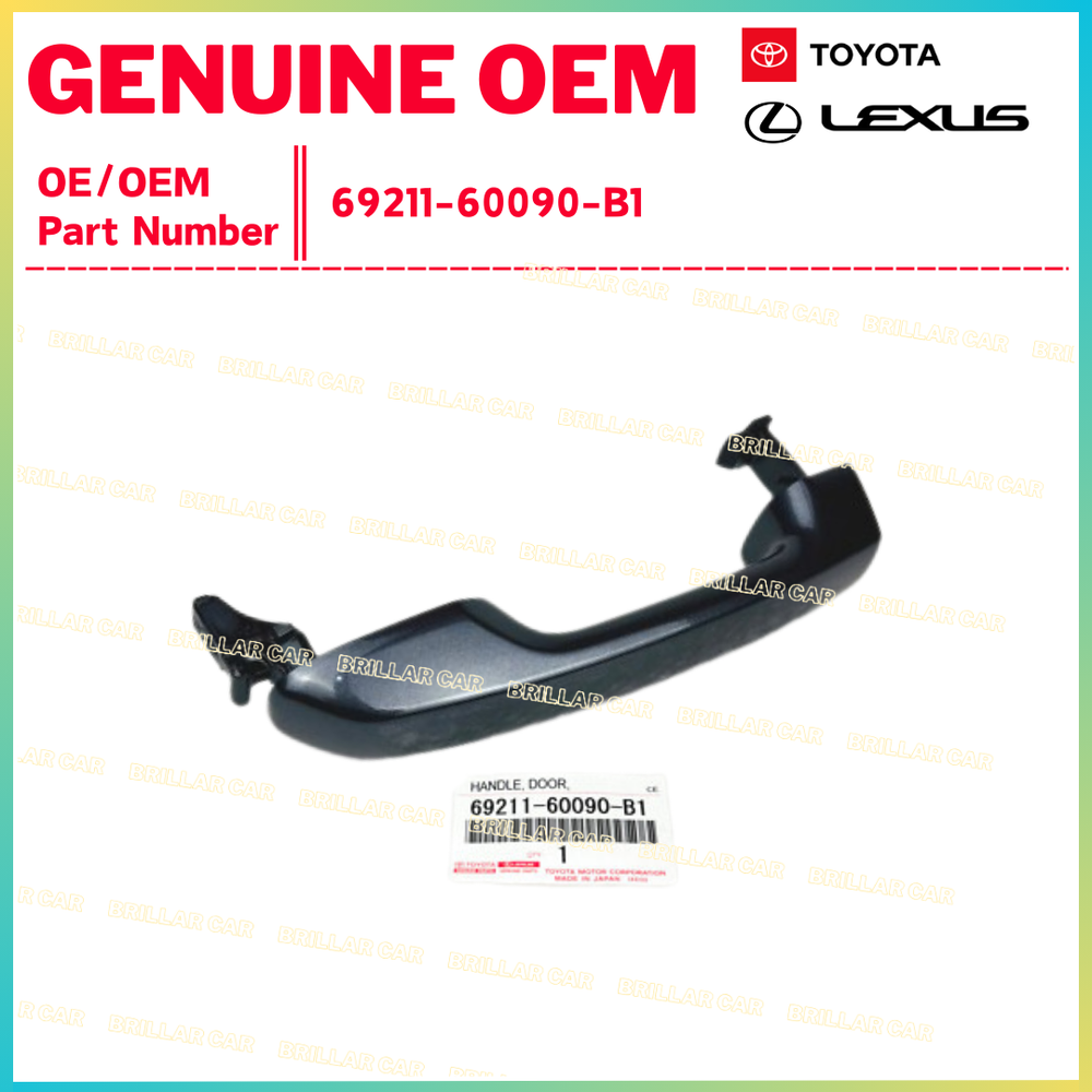 Toyota Genuine 4Runner 10-24 Rear Outside Door Handle Gray 69211-60090-B1 OEM