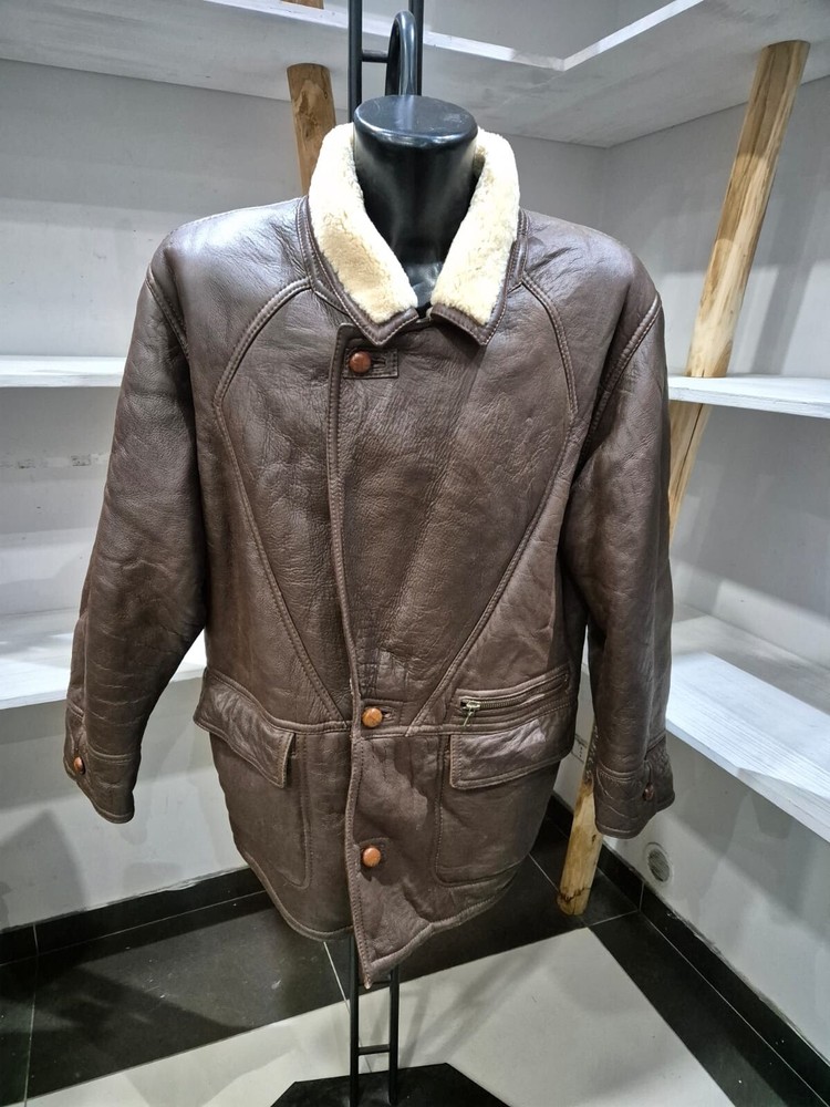 Valentino Shearling Sheepskin Used Pre-owned Man Brown Size 52 XYR435L