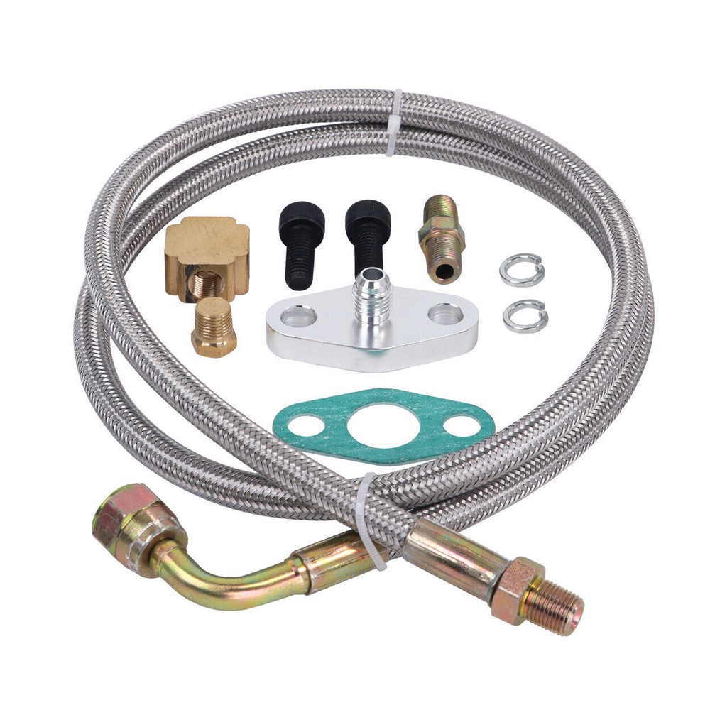 Turbo Oil Feed Line Kit T3 T4 T60 T61 T70 1/8 PNT 90 Degree 41
