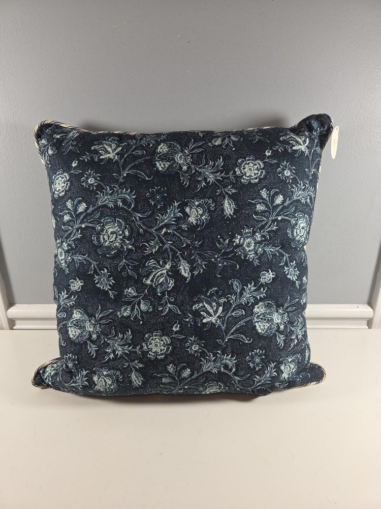 Threshold Studio McGee Toss Pillow 20x20 Blue Floral NEW