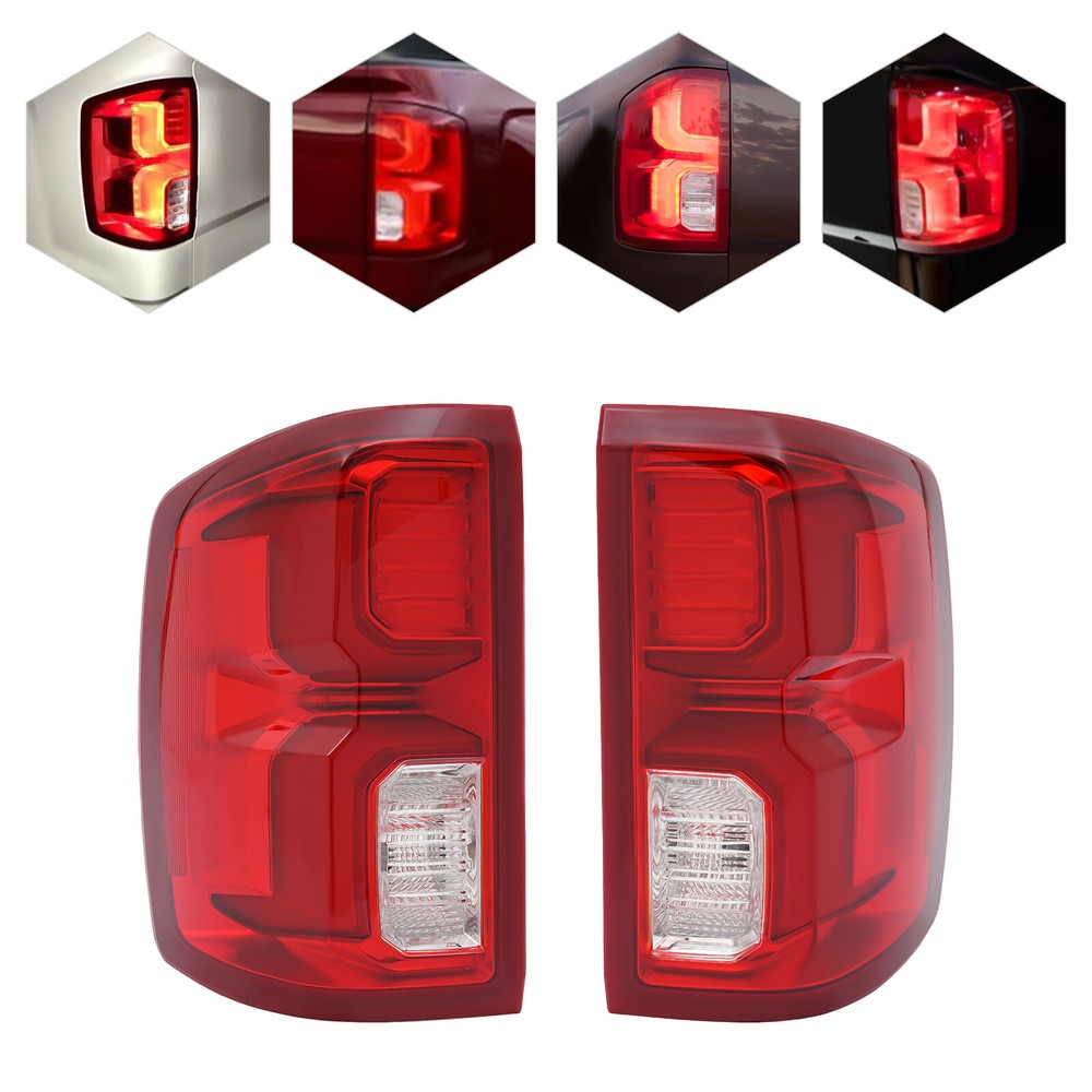 Left & Right LED Tail Lights For 2016-2018 Chevy Silverado 1500 High Country LTZ